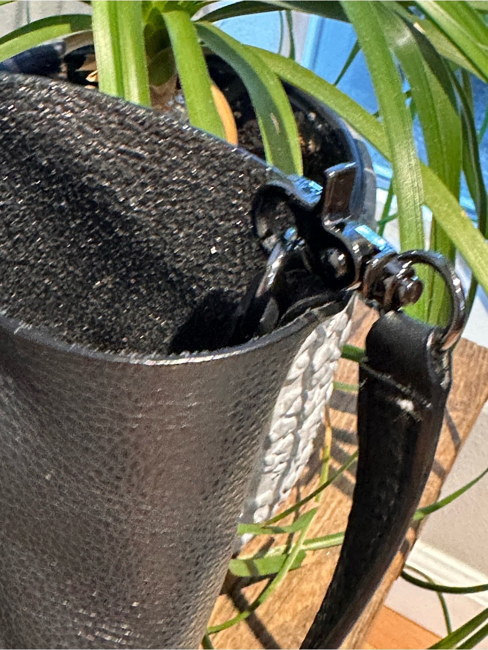 Botkier Black Pebbled Leather Braided-Handle Crossbody Tote - Picture 5 of 10